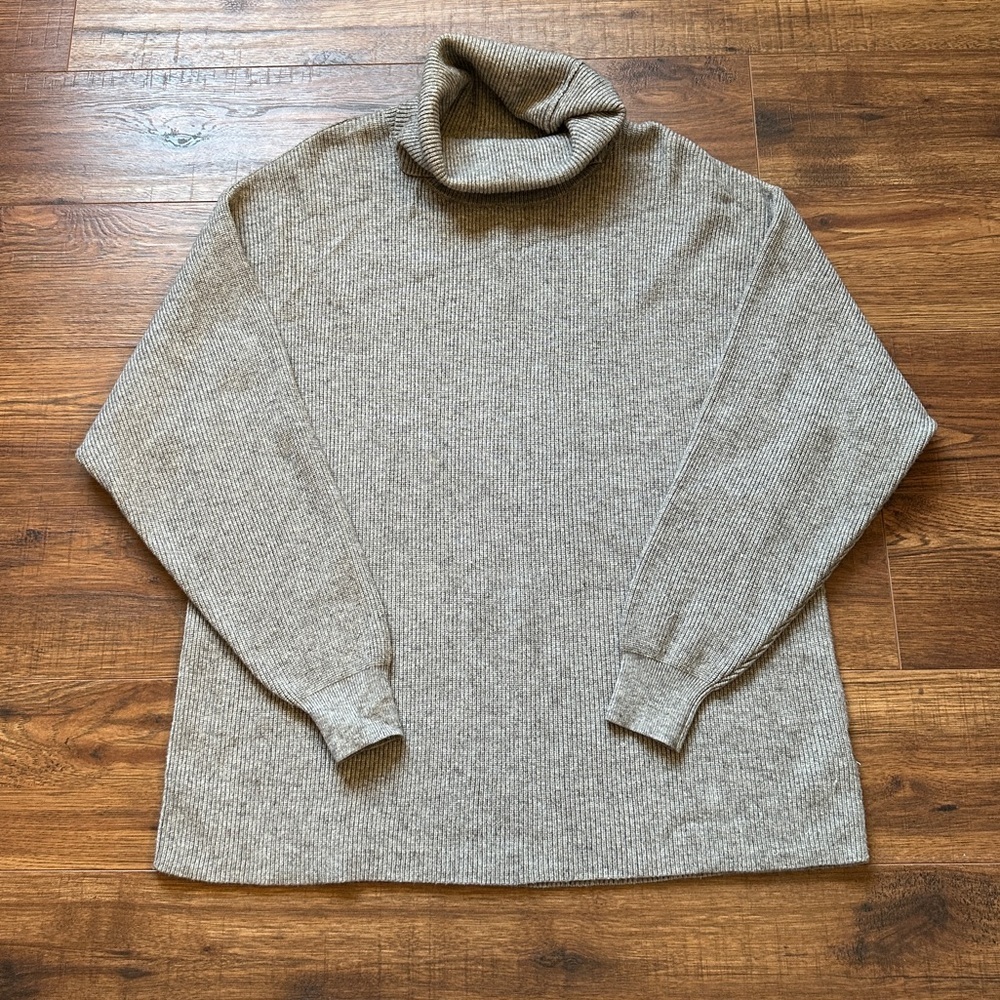 Free People Women’s Gray Oversized Turtleneck Tunic Sweater Size Small